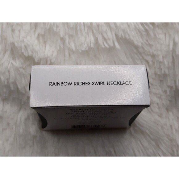 AVON RAINBOW RICHES SWIRL NECKLACE (GOLDTONE / RAINBOW COLORS) NEW SEALED!!! - Picture 5 of 7